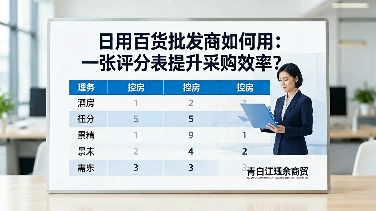 日用百货批发商如何用一张评分表提升采购效率
