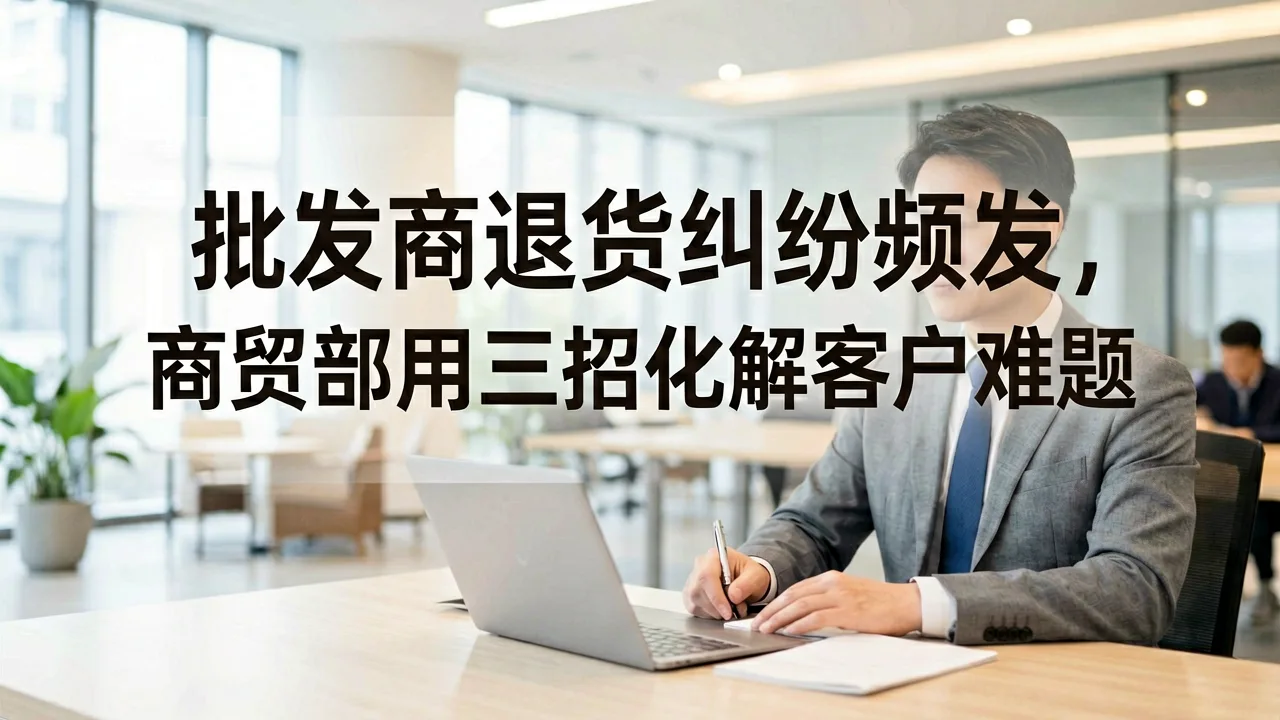 批发商退货纠纷频发,商贸部用三招化解客户难题